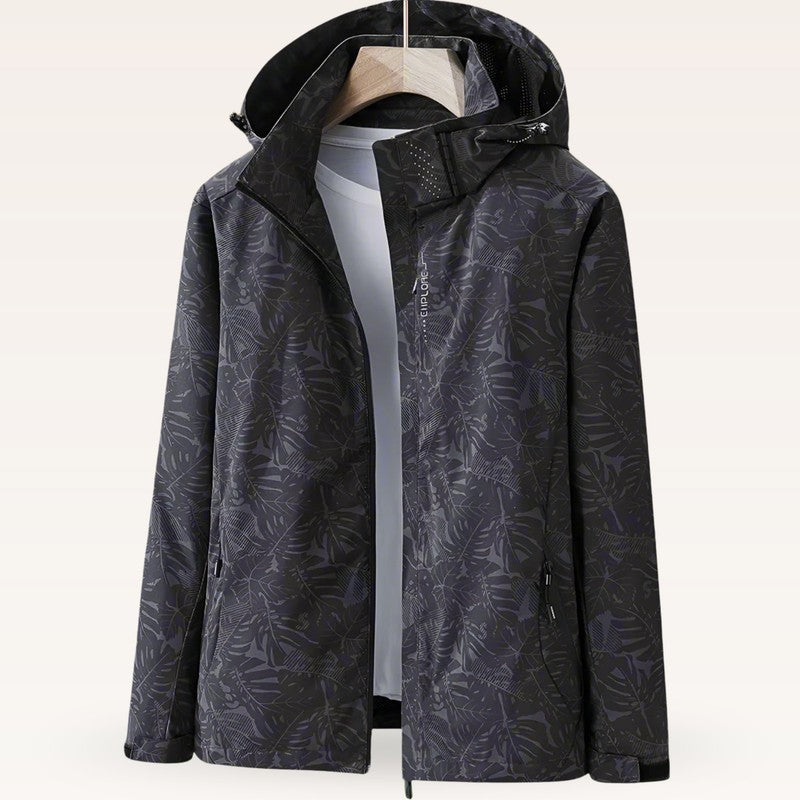 Emma | Leaf Print Waterproof Jacket