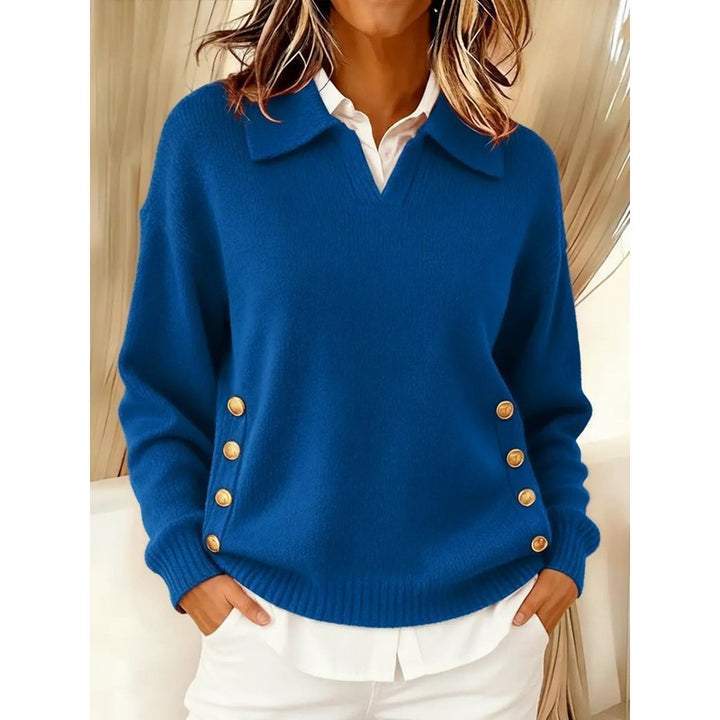 Vicenta | Polo-Collar Oversized Knit Sweater