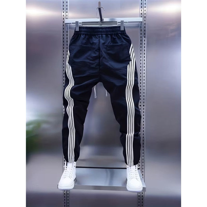 Matteo | Striped Panel Cargo Joggers