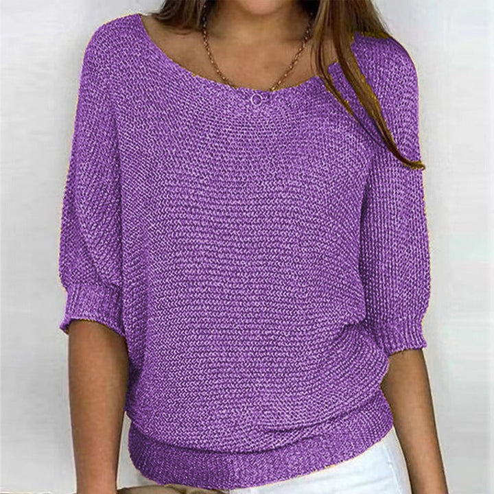 Brigitte | Relaxed Knit Off-Shoulder Sweater