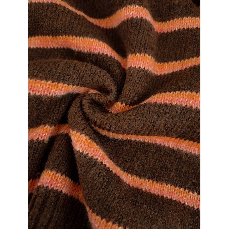 Céliane | Striped Knit Open-Front Cardigan