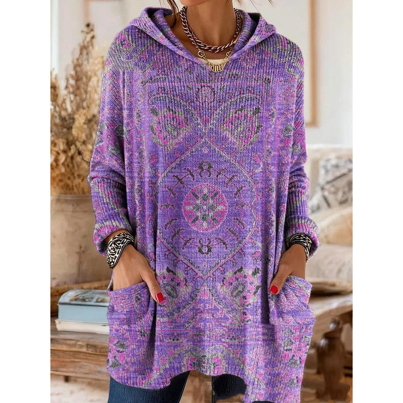 Lizzy | Hooded Retro Print Tunic