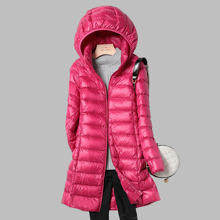 Riley | Long Down Jacket with Detachable Hood