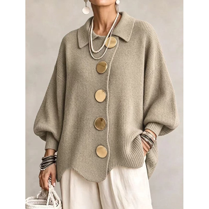 Victoire | Oversized Shirt-Collar Cardigan
