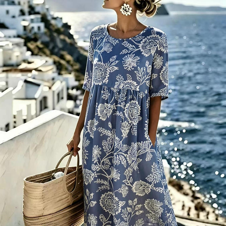Daisy | Floral Empire Waist Midi Dress