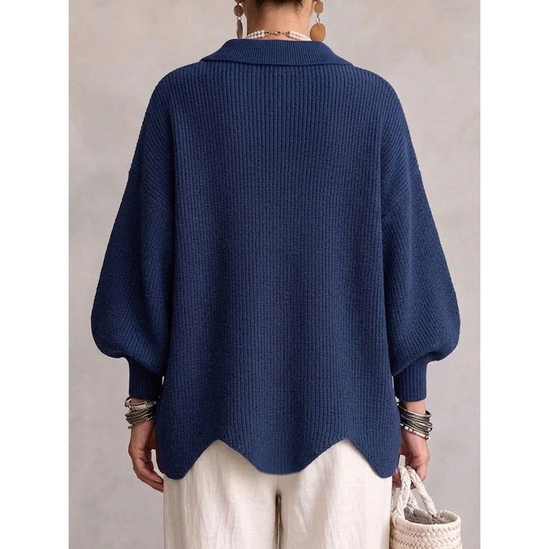 Victoire | Oversized Shirt-Collar Cardigan