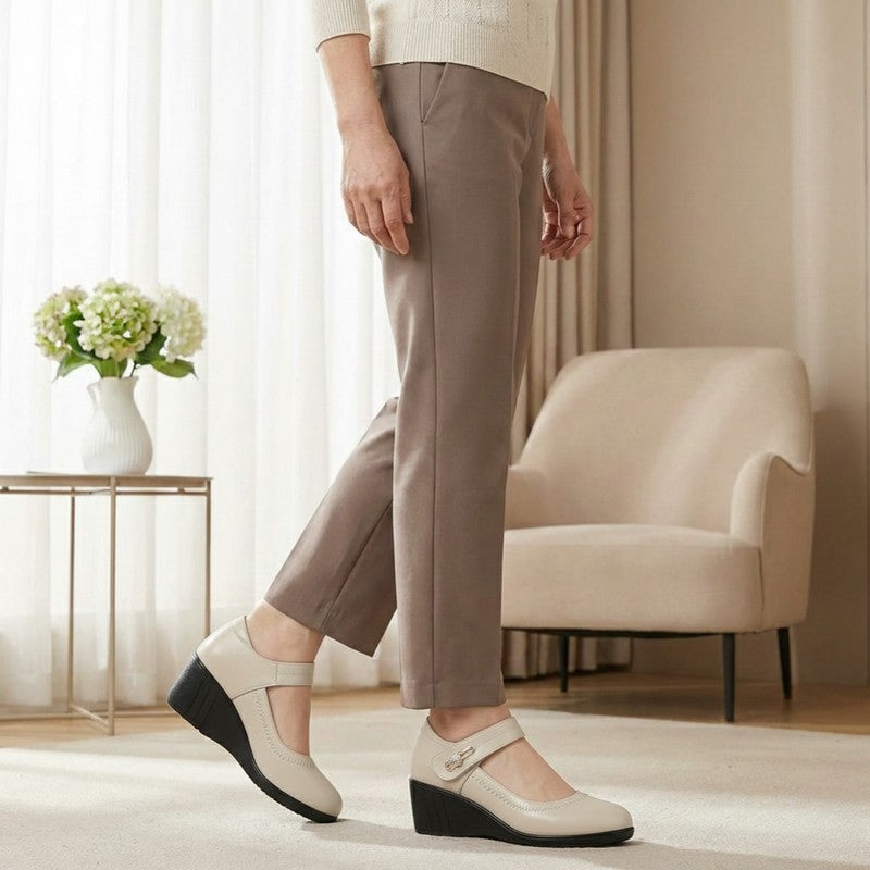 Lillian | Comfort Wedge Mary Jane Heels