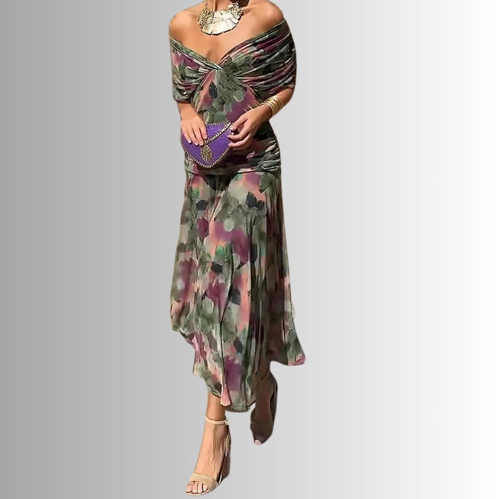 Laura | Draped V Neck Maxi