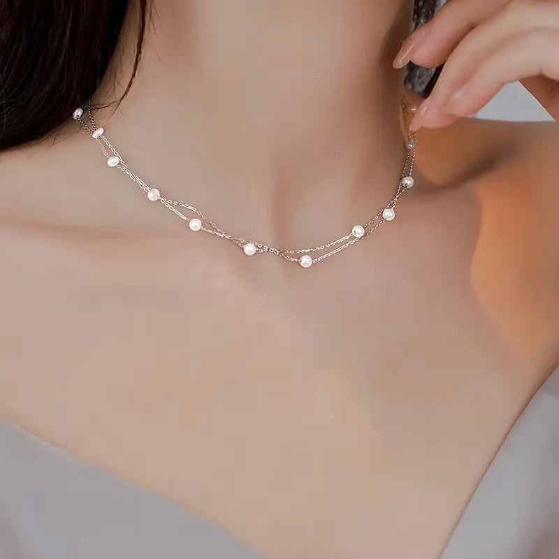 Shimmer Pearl Necklace