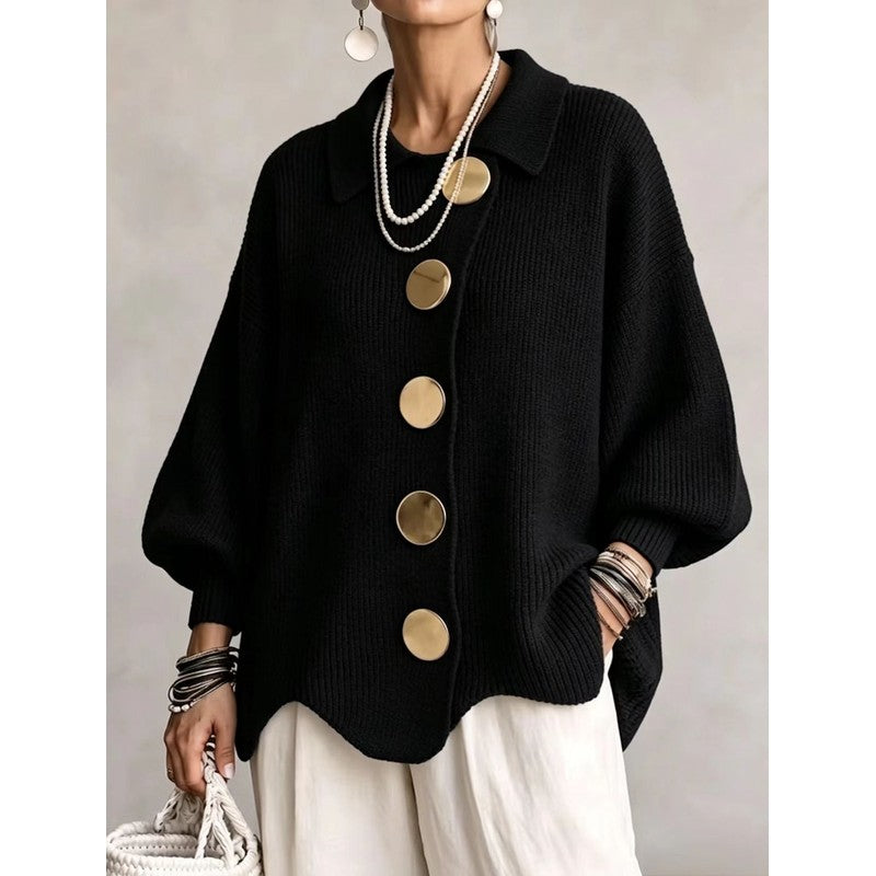 Victoire | Oversized Shirt-Collar Cardigan
