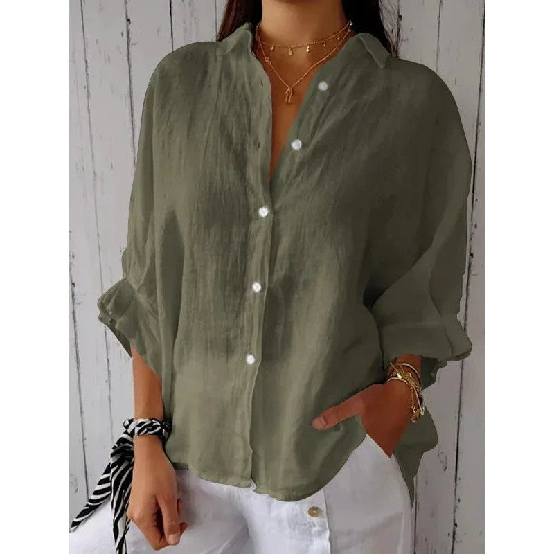 Sabine | Relaxed Button-Front Blouse