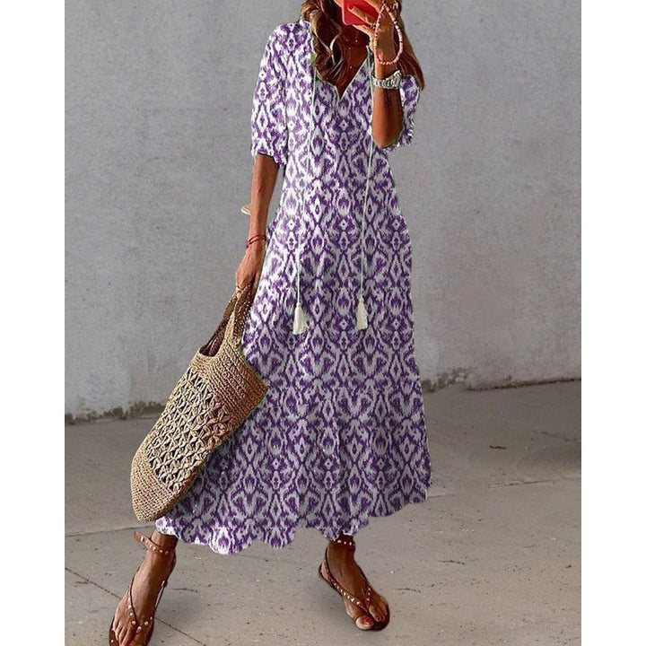 Anya | Bohemian Print Maxi Dress