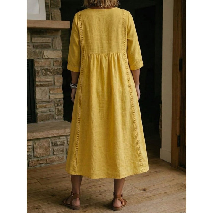 Clara | -Trimmed A-Line Maxi Dress