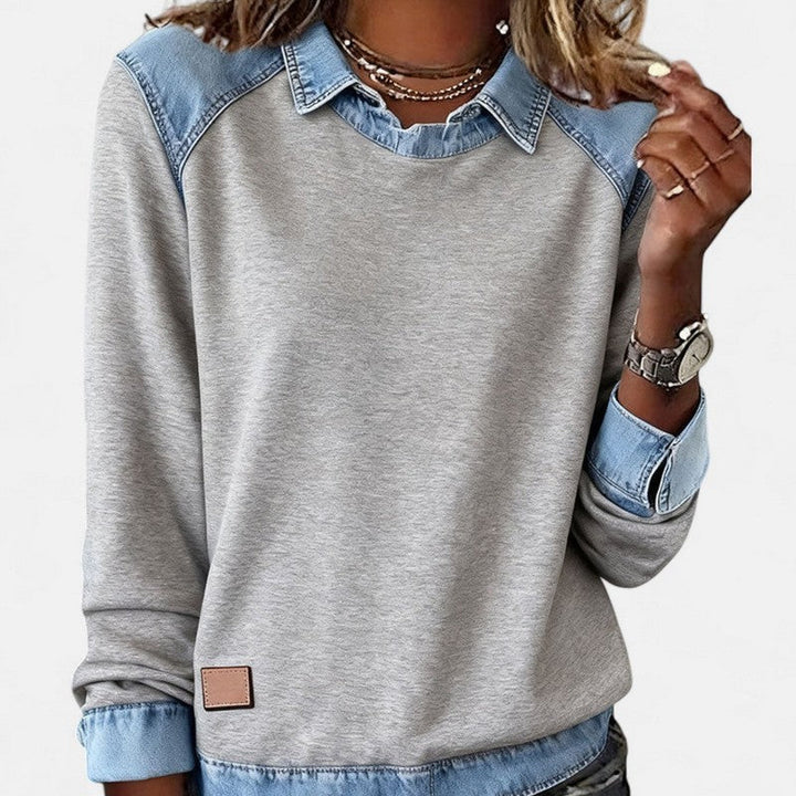 Zailah | Two-Tone Contrast Sweater