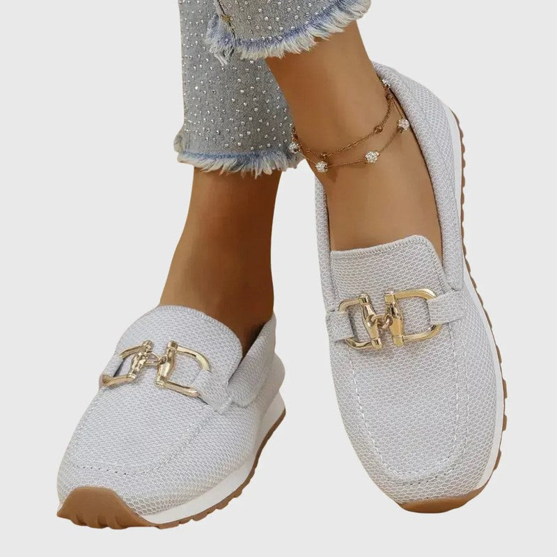 Ciara | Slip-On Loafers with Gold Horsebit Detail