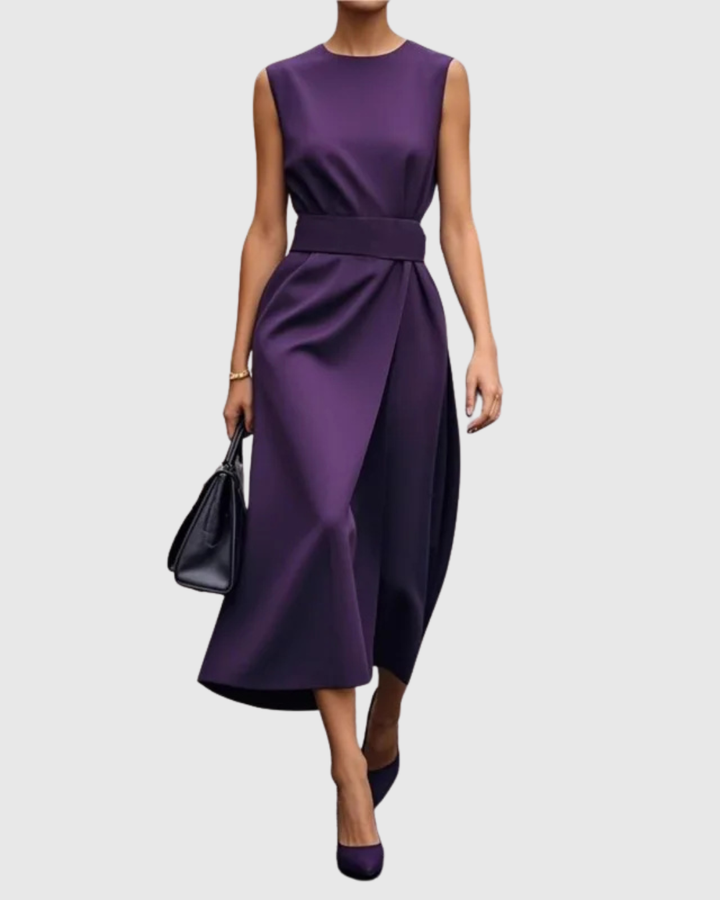 Lumi | Draped Sleeveless Midi Dress