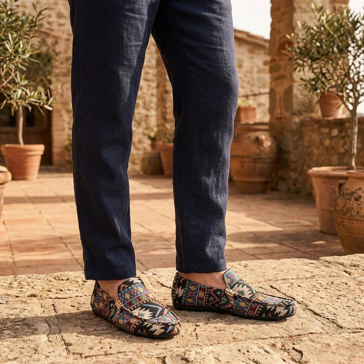 Liam | Geometric Slip-On Loafers