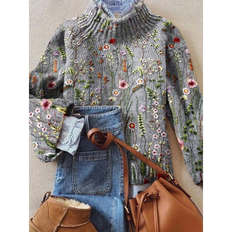 Orvella | Embroidered Relaxed Sweater