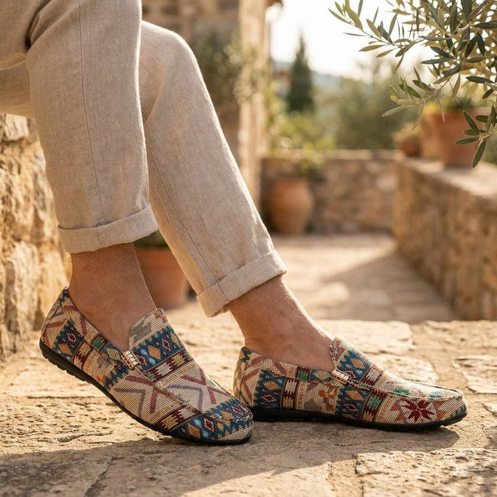 Liam | Geometric Slip-On Loafers