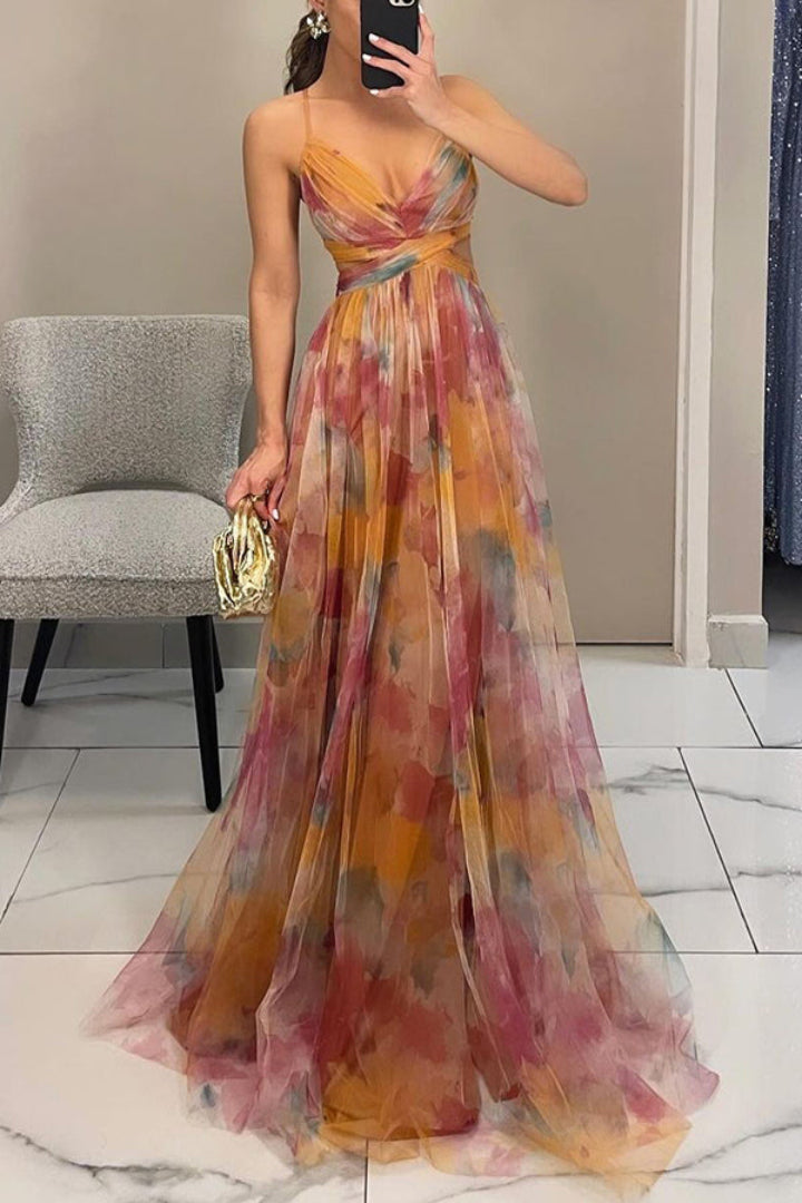 Gardenia | Long Floral Print Dress