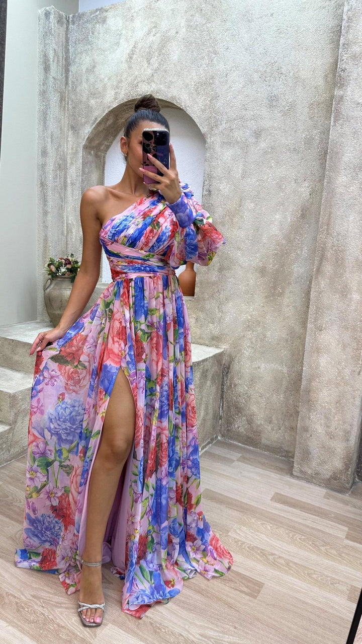 Lyra | Women’s Floral Maxi Dress with Slit