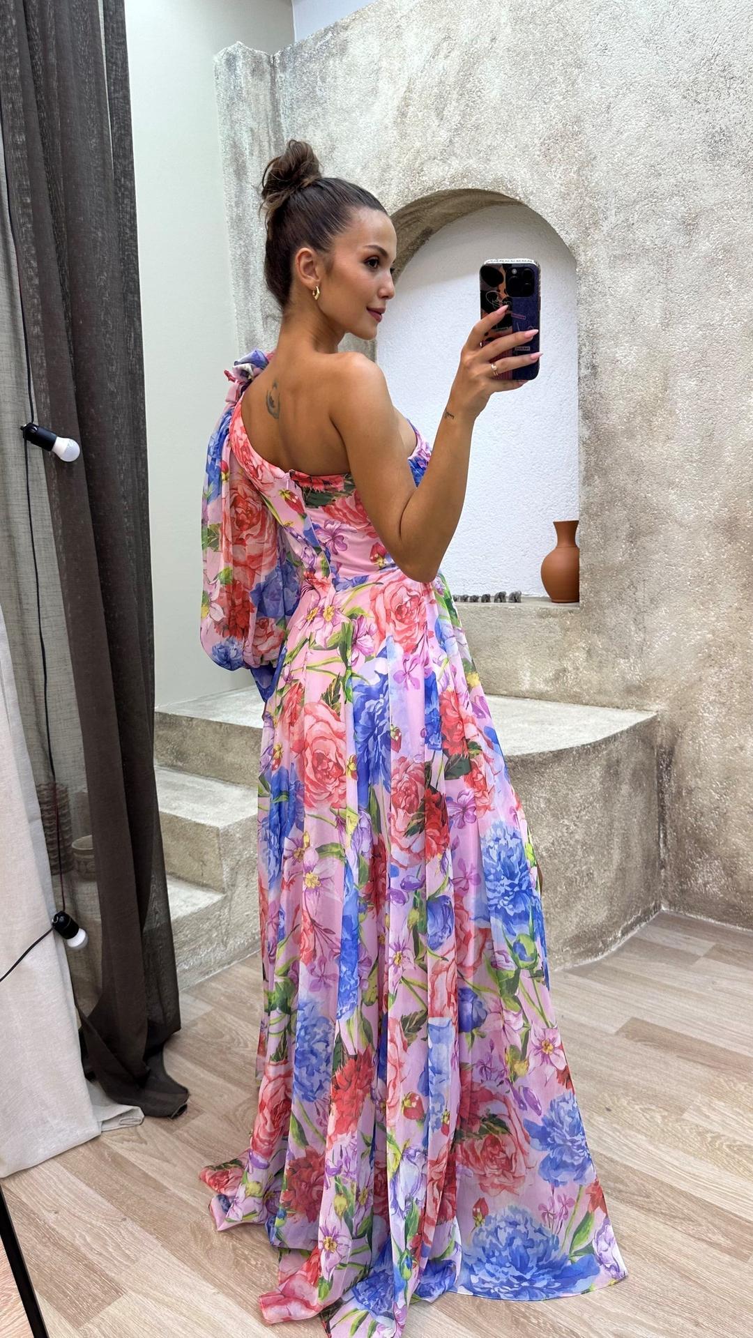 Lyra | Women’s Floral Maxi Dress with Slit
