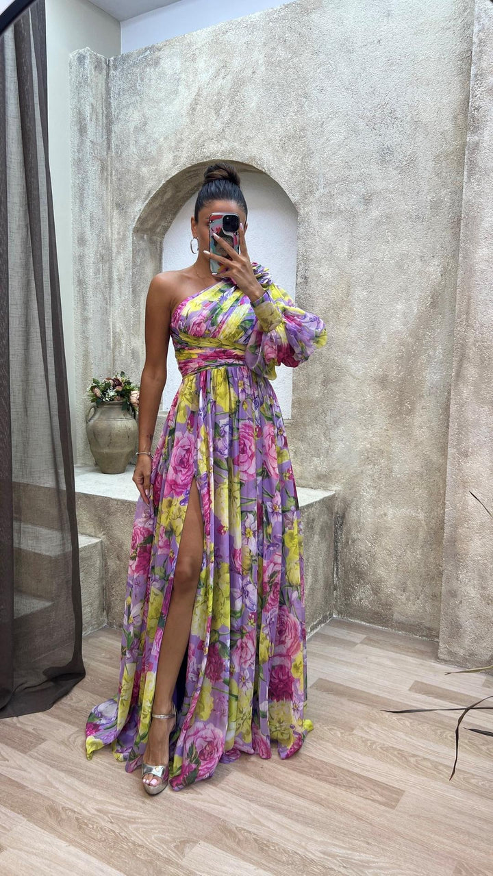 Lyra | Women’s Floral Maxi Dress with Slit