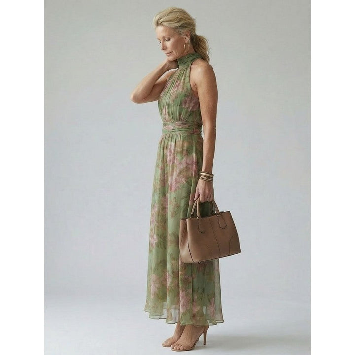 Sophie | Floral Halter Midi Dress