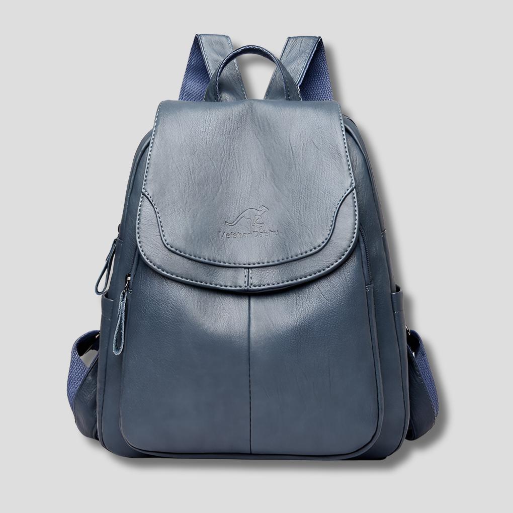Caroline | Anti-Theft Leather Backpack for Stylish Women