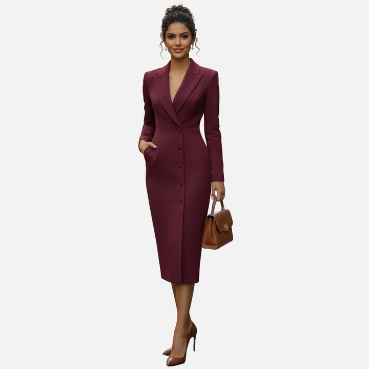 Tifanny | Blazer Dress – Long Sleeve Bodycon Midi Dress