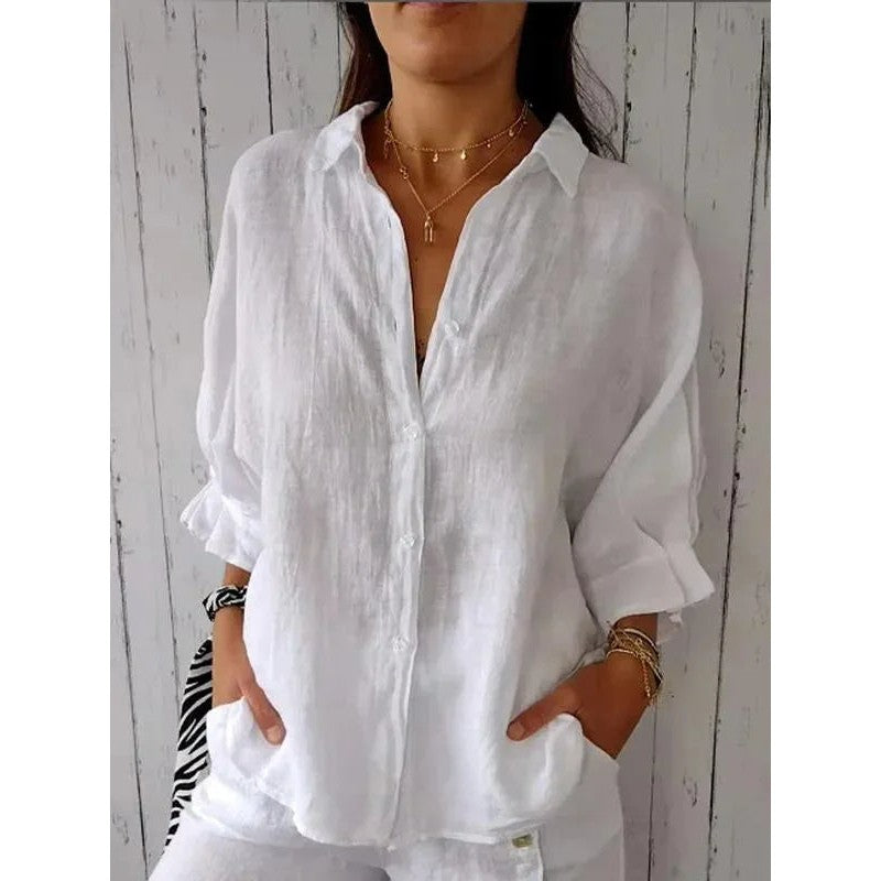 Sabine | Relaxed Button-Front Blouse