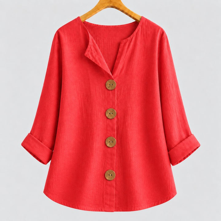 Amira | Button-Front Relaxed Blouse