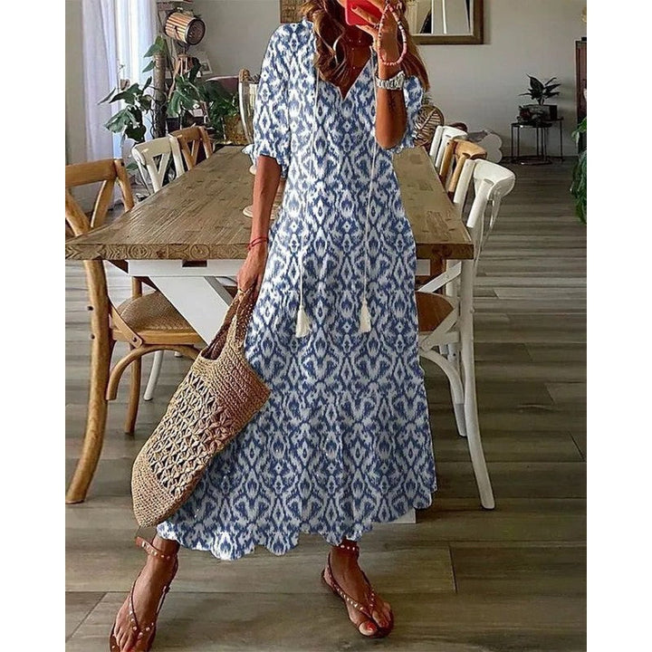 Anya | Bohemian Print Maxi Dress