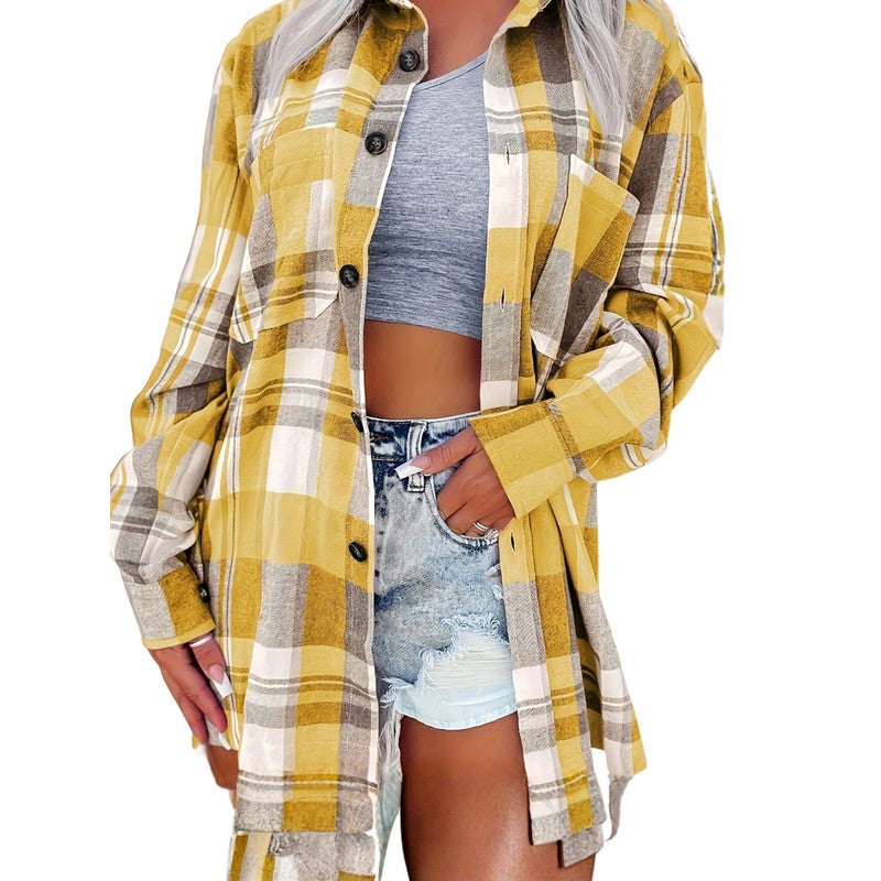 Margot | Oversized Plaid Long-Sleeve Shirt
