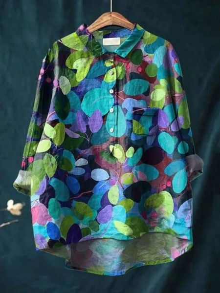 Jocelyn | Abstract Floral Print Button Front