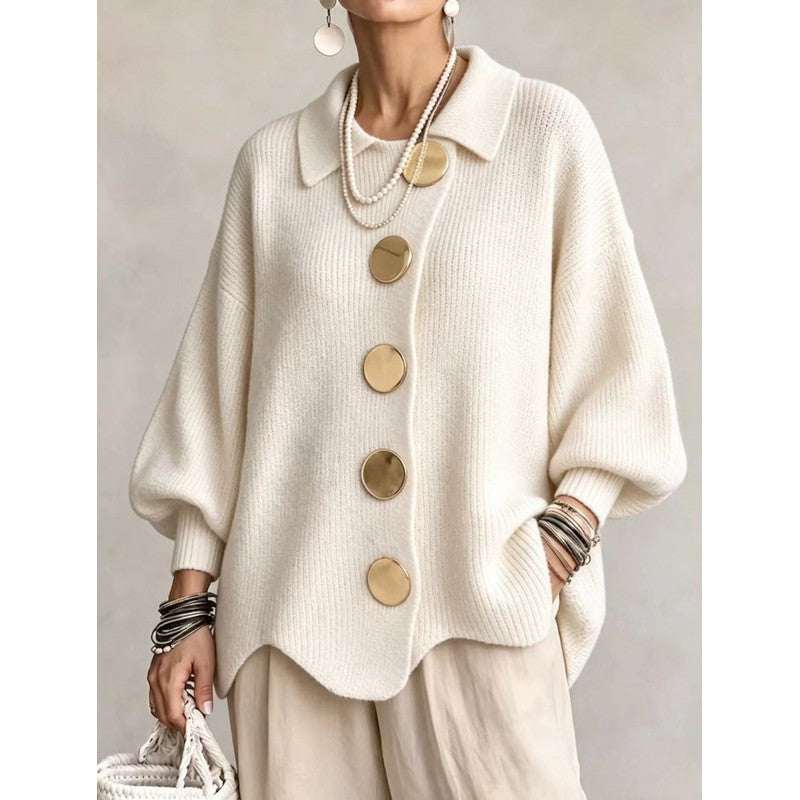 Victoire | Oversized Shirt-Collar Cardigan