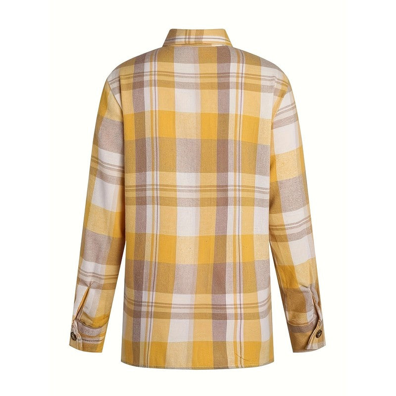 Margot | Oversized Plaid Long-Sleeve Shirt
