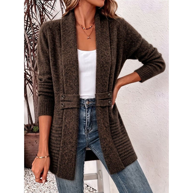 Audrey | Knitted Shawl Collar Cardigan
