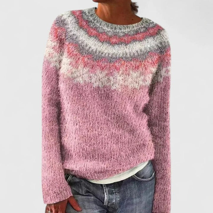 Yvanderrah | Fair Isle Yoke Relaxed Sweater