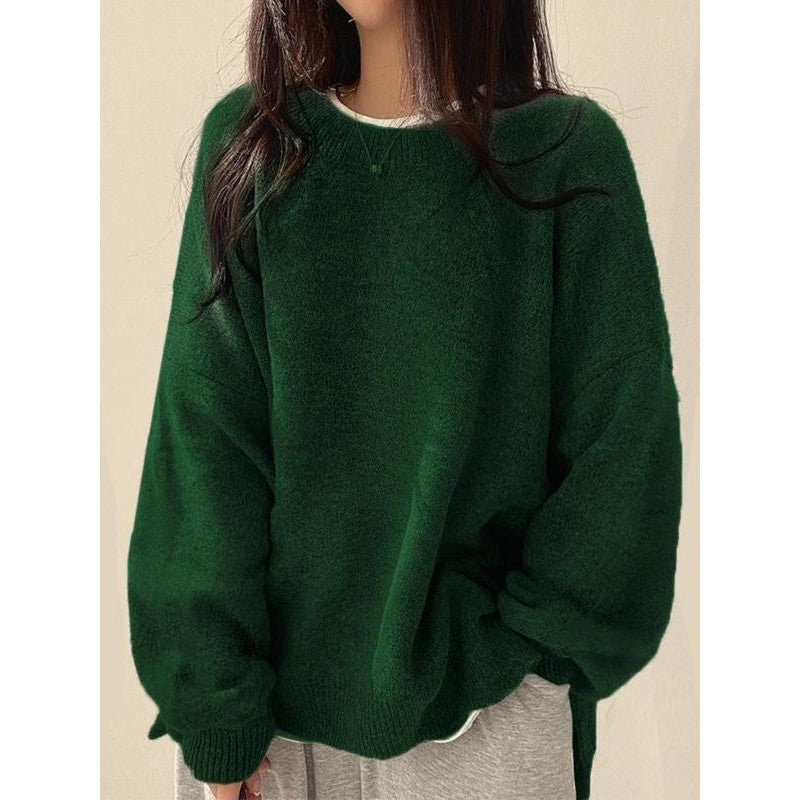 Vida | Oversized Crewneck Knit Sweater
