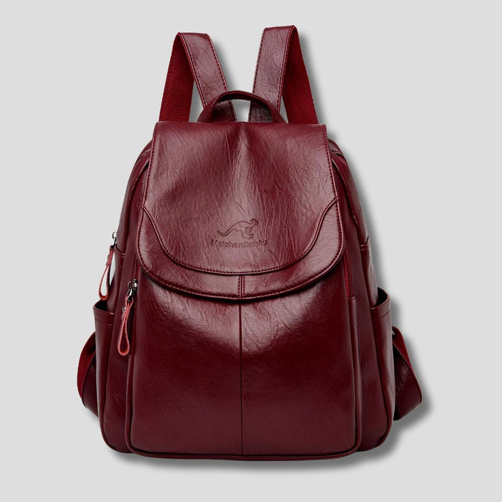 Caroline | Anti-Theft Leather Backpack for Stylish Women
