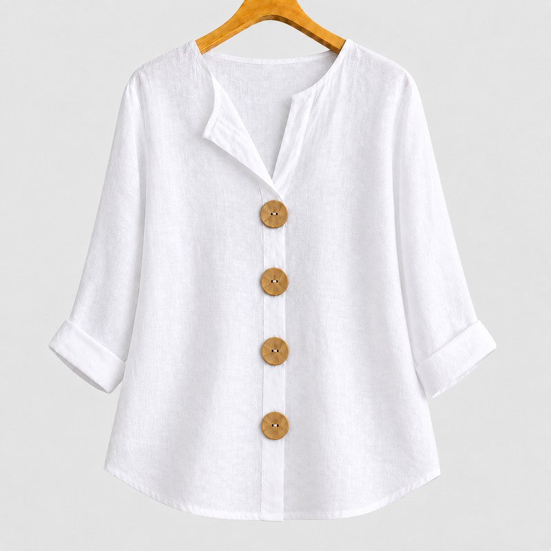Amira | Button-Front Relaxed Blouse