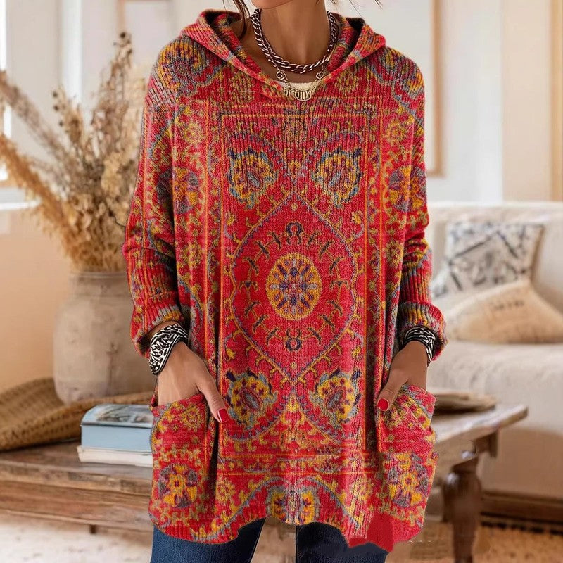 Lizzy | Hooded Retro Print Tunic