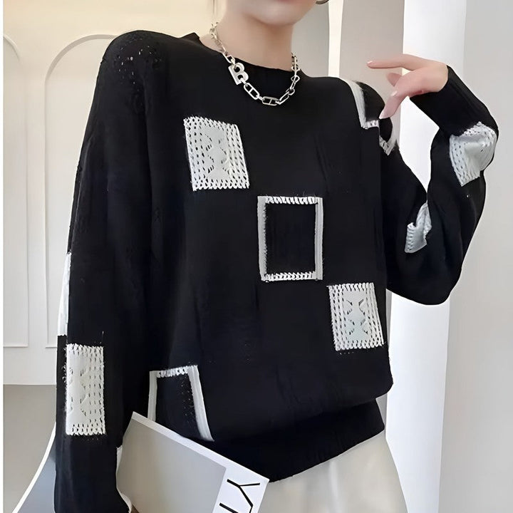 Zaydeanne | Patchwork Block Knit Sweater