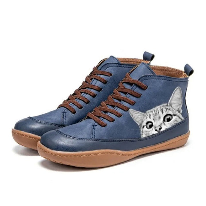 Eliza | Cat Graphic Ankle Boots