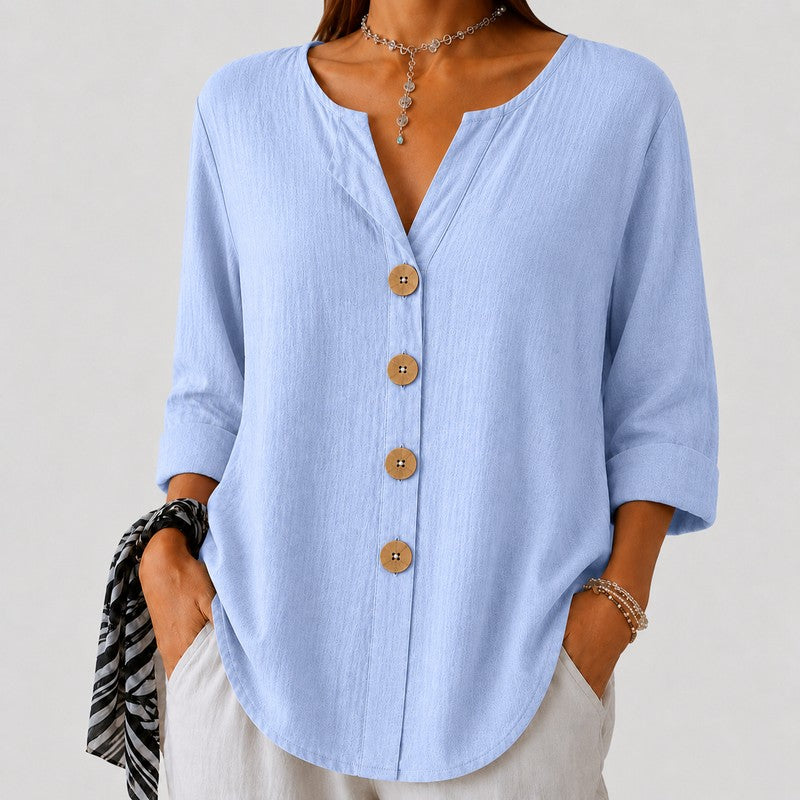Amira | Button-Front Relaxed Blouse