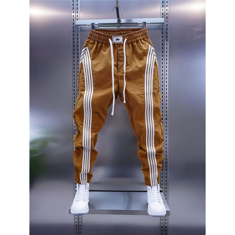 Matteo | Striped Panel Cargo Joggers