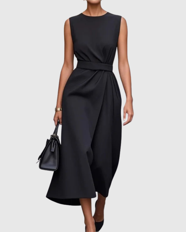Lumi | Draped Sleeveless Midi Dress