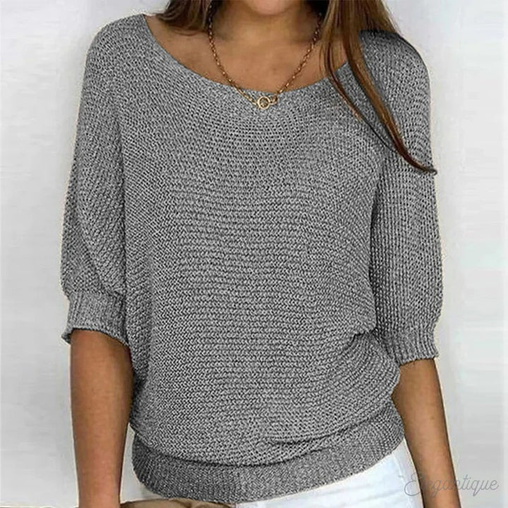 Gabrielle | V-Neck 3/4-Sleeve Sweater