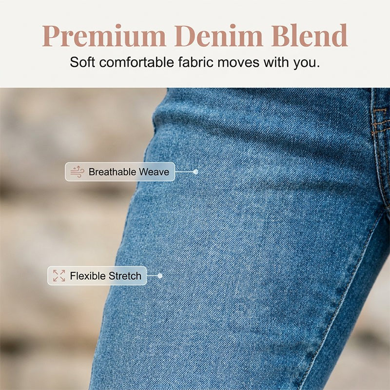 Amelia | High-Waist Stretch Capri Jeans